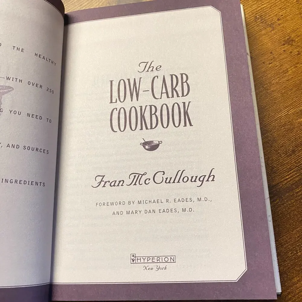 Low-Carb Cookbook Low-Carbohydrate Lifestyle Fran McCullough 1997